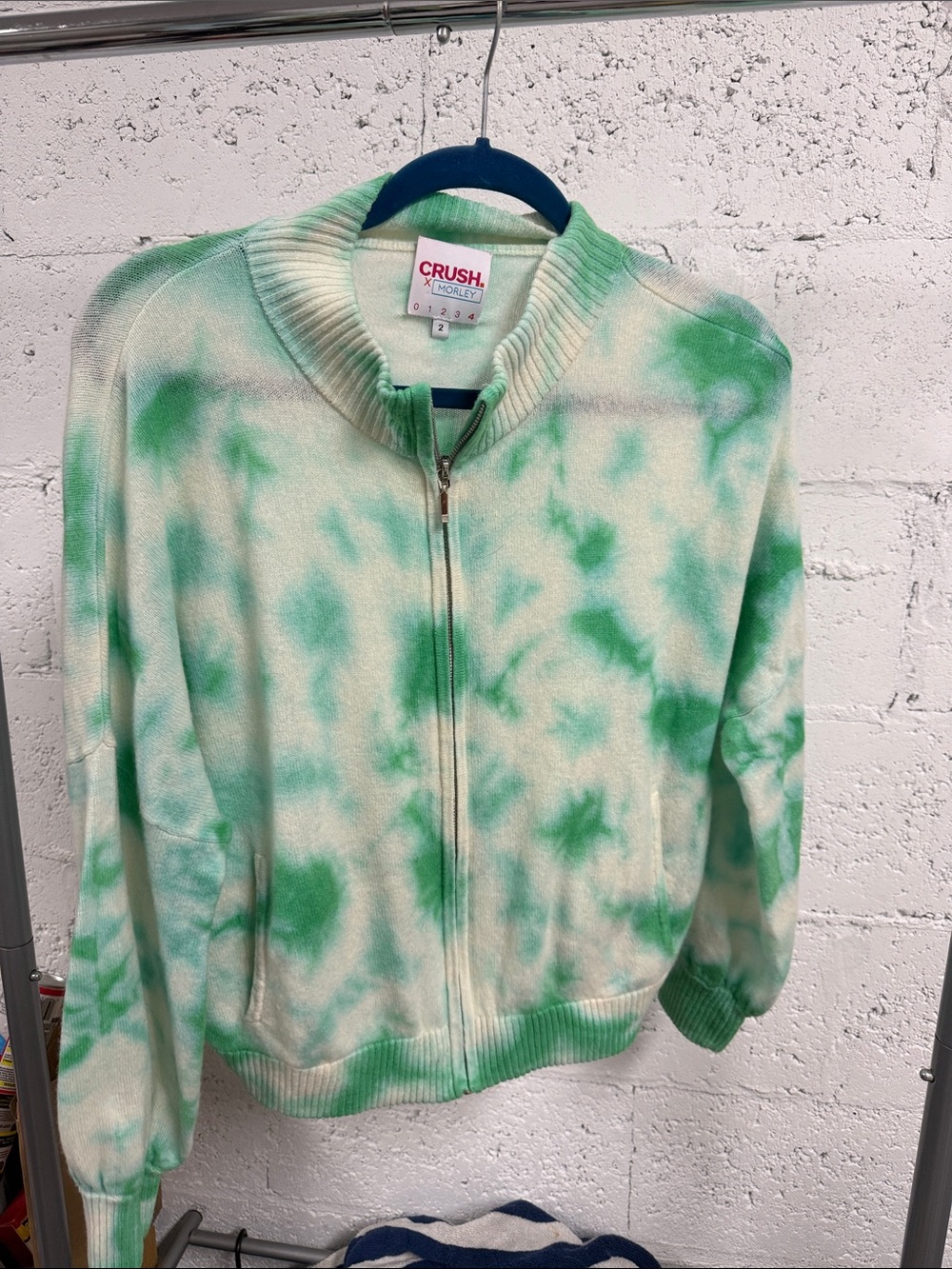 Crush by Morley Green Tie-Dye Zip Cardigan Zip Up LIKE NEW - Size 2